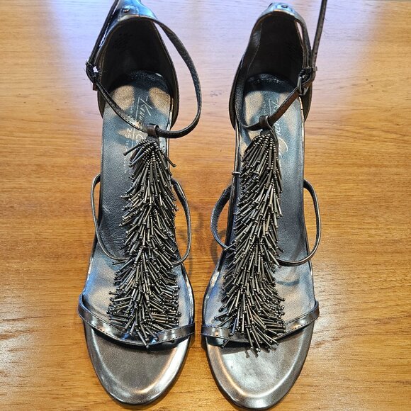  Kenneth Cole "Party All Night" Beaded Heels - Size 8 Worn Once - Picture 1 of 4